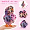 7 Inch Desk Goose Outfits, 13Pcs Mini Desktop Goose Clothes, Small Desk Outfits Hat Accessory Costumes for Geese Statue Decor (Leopard) view 3