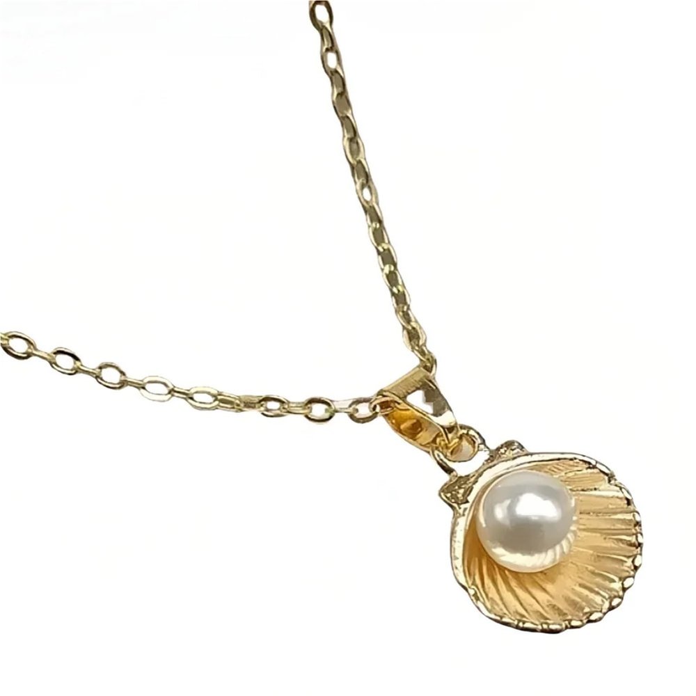 1 pcs Ocean Series Imitation Pearl Shell Pendant Necklace for Women