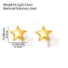 1 Pair Exquisite Stainless Steel Star Stud Earrings for Women(Gold) view 2