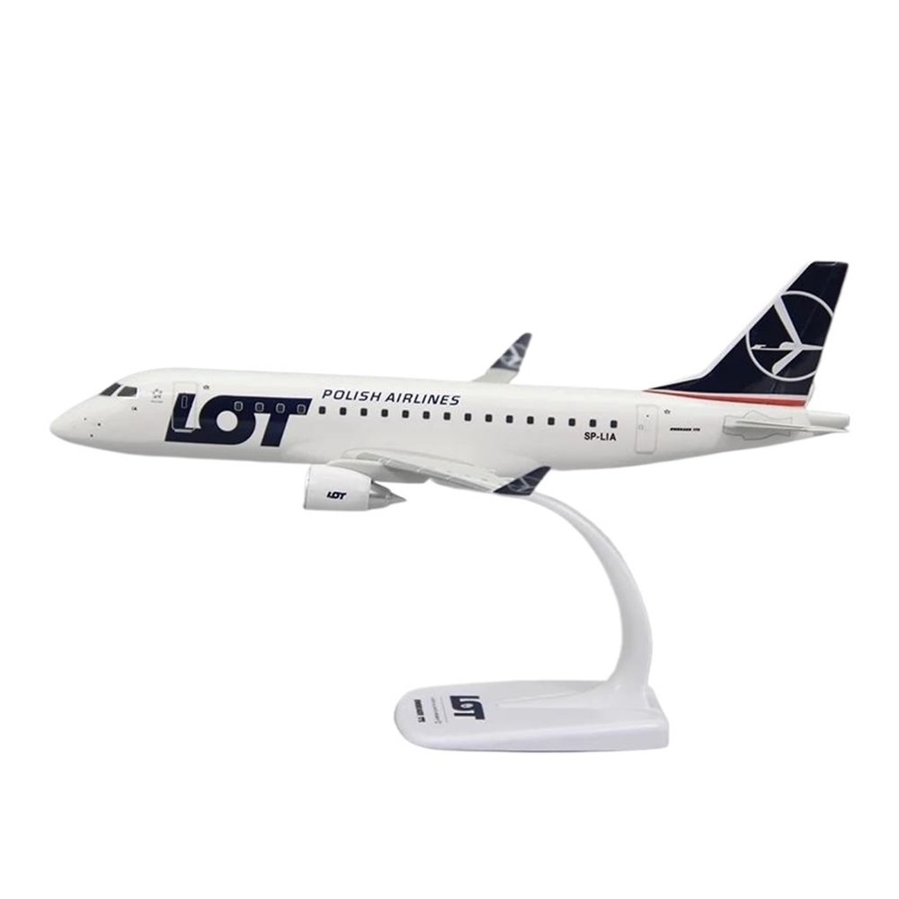 1/100 Scale for E175 E195 LOT Aircraft ABS Assembly Plane Model Airplanes Collection Aviation Enthusiasts(E-175)
