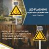 Solar-Powered Flashing Pedestrian Crossing Sign, Weatherproof Aluminum Traffic Warning Sign, IP65 Rated for Urban Roads & School Zones - Enhance Safety & Visibility view 3
