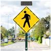 30in LED Solar Pedestrian Crossing Sign - Waterproof, Rust-Proof Traffic Safety Alert, Eco-Friendly Design for Maximum Visibility & Durability, Solar-Powered Street Safety Solution view 1