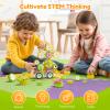 Gears Building Toys for Kids Ages 3+, STEM Construction Set for Toddlers, Train and Flower Models with Electric & Manual Modes, Lights and Music, DIY Educational Learning Toys Gift for Boys and Girls view 3
