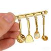 Mini Dollhouse Accessories Set, 1:12 Scale Tiny Miniature Decor for Doll House Furniture DIY (CookwareGolden) view 1