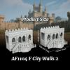 25mm Scale Unpainted RPG Building Straight Walls & Balcony, Modular Medieval Fortress Ramparts with Stairs -2-Piece TTRPG Terrain Set for Dungeon Masters & Wargame - City Walls 2 (AF1104 F) view 3