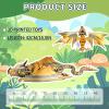 SGYYSG 3D Printed Articulated Dragon with Movable Wings, Tail & Open Mouth Poseable Fidget Toy, Office Desk Decor, Dragon Toys for Stress Relief (Gold Silver) view 2