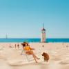 1:64 Scale Miniature Figures (2Pcs) - Resin Beach Vacation Diorama with Woman & Dog for Model Scenes view 2