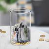 Acrylic Piggy Bank for Adult Kids, Unopenable Round Money Savings Jar, Reusable Transparent Saving Box Ornament for Home Dorm Bedroom Decor view 3