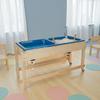 Wood Designs GREENGUARD Gold Certified Sand and Water Activity Table with Double Divided Plastic Tub, Dual Drain Faucets, Locking Casters & Storage Lid Birch Plywood Indoor Sensory Play Table view 3