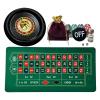 Korasuvilly Roulette Wheel Game Set with 16" Black Wheel & 35"x18" Green Mat - Casino Tabletop Party Game for Adults, Families, Friends, Portable Casino Night Set, Premium Gift Ideas, Ages 14 and Up view 1