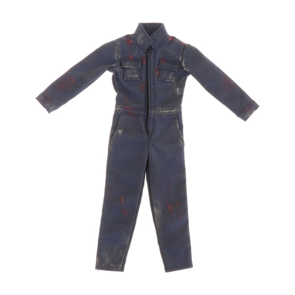 CravoFlow 1/12 Scale Male Doll Jumpsuit Costume for 6 Inch Action Figures & BJD Dolls - Blue