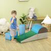 Caviresta Multi-Color 5-Piece Soft Foam Playset for Ages 18+ Months: 16x16x8in 8x8x16in 8x16in 16x24x8in Blocks Ramp PU-Covered Toddler Crawl Climb Activity Set view 2