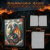 Trading Card Binder 9 Pocket, Deep Blue Dragon Card Binder Holds 900 Cards with 50 Removable Sleeves, Waterproof PU Leather Zipper Card Collector Album Book Compatible with TCG/Sports/Baseball Cards view 2