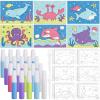 30 Packs Ocean Sand Art Kits for Kids - Bulk Sea Creature Craft Activities for Boys Girls Ages 4-8 8-12, Complete DIY Art Set with 20 bottles of Sand, Ideal Birthday Party Favors & Classroom Rewards view 1