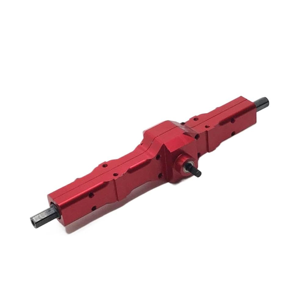 Rear Axle Assembly Metal Upgrade Accessory Compatible with Henglong Naughty Dragon, Feiyu D12 Remote Control Vehicles(Red)