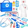 BGdoyz Doctor Kit for Toddlers 3-5, Doctor Kit for Kids with Medical Storage Bag & Real Stethoscope, Doctor Costume for Pretend Play, Birthday Gift for Girls Boys (21 Pcs) view 1