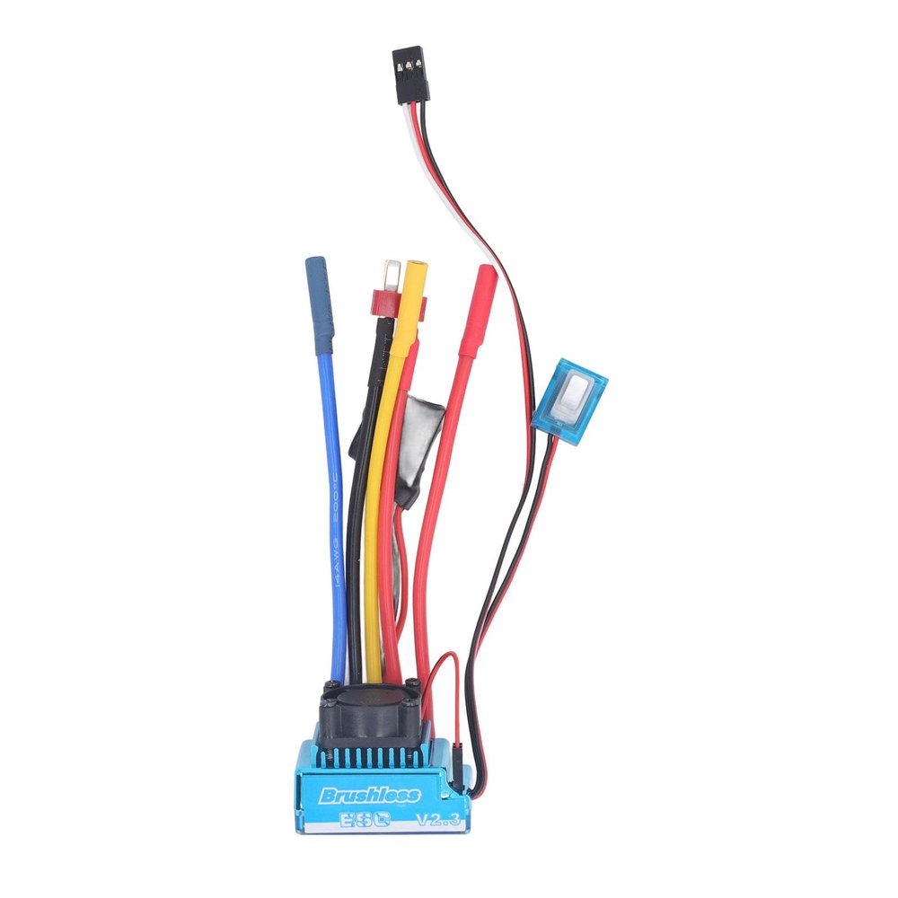 80A Brushless ESC Electronic Speed Controller, RC Car Brushless ESC with Brake Power Regulation, 4 - Stage Proportional Braking for 1/10 RC Boat and Car