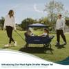 WONDERFOLD X4R Rev Stroller Wagon (4 Seater) - Collapsible Stroller Wagon with 5-Point Seatbelt Harnesses, Reclining Seats & Footwells, Black view 2