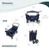 WONDERFOLD X4R Rev Stroller Wagon (4 Seater) - Collapsible Stroller Wagon with 5-Point Seatbelt Harnesses, Reclining Seats & Footwells, Black view 3