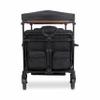 WONDERFOLD X4R Rev Stroller Wagon (4 Seater) - Collapsible Stroller Wagon with 5-Point Seatbelt Harnesses, Reclining Seats & Footwells, Black view 4