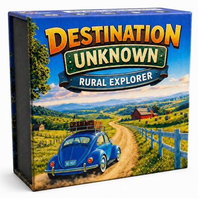 Destination Unknown: Rural Explorer The Road Trip Adventure Game for Couples, Families & Friends | Explore Backroads & Hidden Gems | Scenic Travel Game
