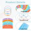 15pcs Card Holder Organizer for Yoto, Reusable Plastic Card Sleeves with 15 Stainless Steel Ring Loops Practical Travel Carrier for Yoto Player Cards Storage Accessories view 2