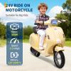 24V Moped Scooter for Kids - Electric Motorcycle for Kids - Electric Scooter with Seat for Children - Ride on Toy with LED Light for Girls view 2