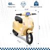 24V Moped Scooter for Kids - Electric Motorcycle for Kids - Electric Scooter with Seat for Children - Ride on Toy with LED Light for Girls view 3