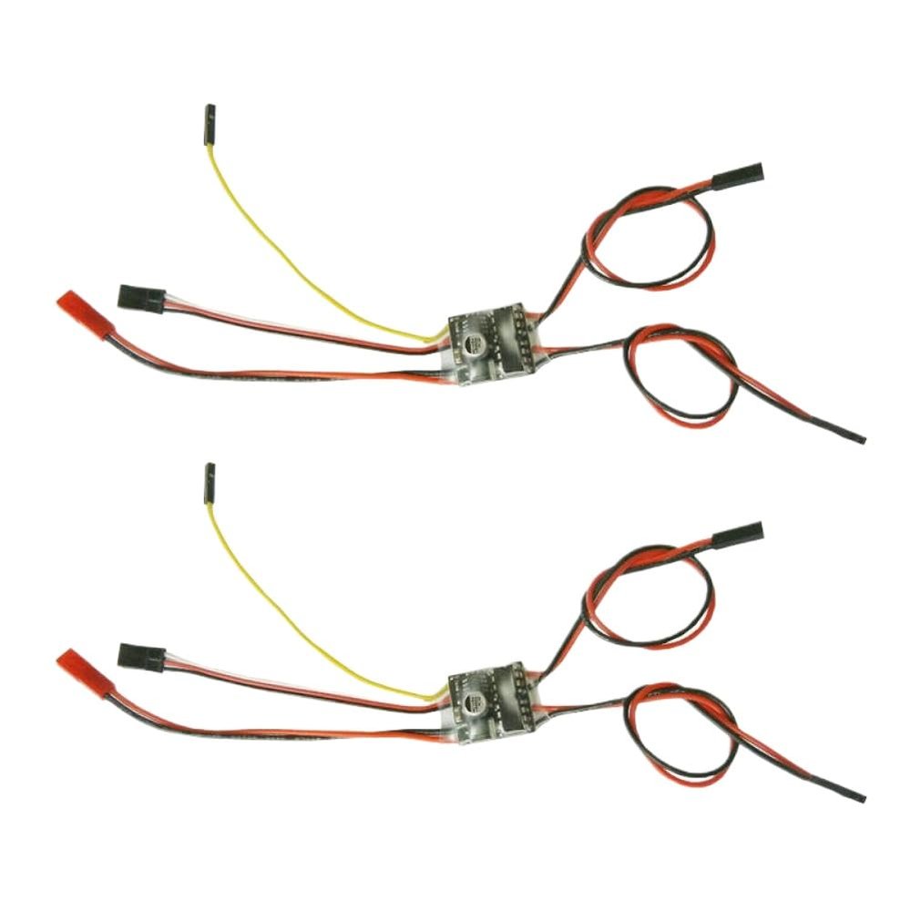 2PCS RC Model 2CH Two-Way Brushed ESC Speed Controller 2 3S 5Ax2 Bidirectional Electronic Regulator with Neutral Brake 6 14V DIY Compatible with(Mixed can be Set)