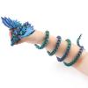 critigulf 3D Printed Giant Long Dragon - Largest Size Toothless with Wings and Pangolin Features (Blue-Green-Purple) view 1