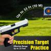 Black and Silver Shell Ejecting Toy Pistol, STEM Gift for Teenagers, Continuous Shooting with 2 Mags & 100 Foam Bullets, Safe Target Practice view 3