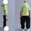 1/12 Scale Male Hooded Short Sleeved Sweatshirt for 6-inches Man Action Figure Body Doll, 1/6 Sporting Man Street Boys Action Figure Hooded Sweatshirt Clothing Costume (Green) view 2