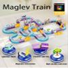 YELEONGY 3D STEM Electric Train Set for Kids Ages 4-8, Infinity Racer 3D Train with Cube Track & Magnetic Design, Toddler Toy with 3D Infinity Track, Trains Don't Get Stuck (54pcs 1car) view 2