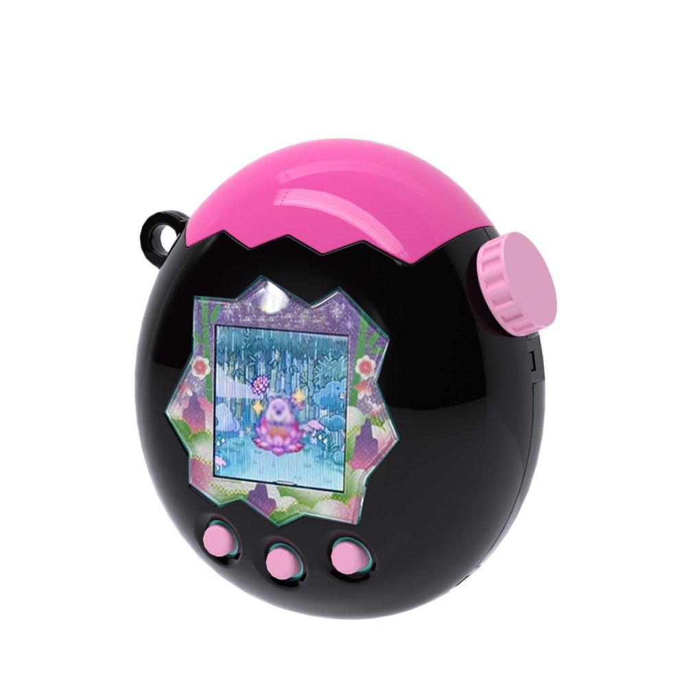 Hard Shell PC Protective Cover for Tamagotchi Paradise Virtual Pet Machine Anti-Scratch Shockproof Drop-Resistant Dust-Proof Waterproof Washable Case Sleeve (Rose red+Solid Black)