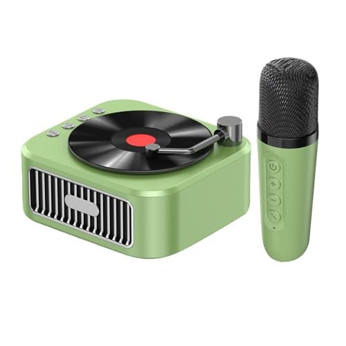 Karaoke Machine Kids, Small Karaoke Speaker, Microphone Music Player with Retro Colorful Design, Singing Toy for Birthday Party Playtime, Kids Toys and Games, for Fun Singing Activities at Home