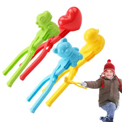 4 Pack Snowball Maker - Snow Ball Shaper Molds, Snow Play Toys for Kids, Snowball Fights Maker with Handle, Outdoor Beach Toy Kid Winter Toys, Perfect for Kids and Adults Snowballs Fight in Winter