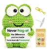 Vatogon Funny Teacher Appreciation Gifts for Teachers,Positive Crochet Frog Encouragement Thank You Gifts for Teacher Nurse Coworkers Friend,Handmade Cute Frog Desk Decor for End of Year Classroom view 1