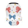 xigua Cute Cartoon Bows Breathable Car Seat Covers for Babies Newborns, Multi-Purpose Baby Car Seat Covers & Breastfeeding Scarf, Newborn Essentials Baby Shower Gifts view 4