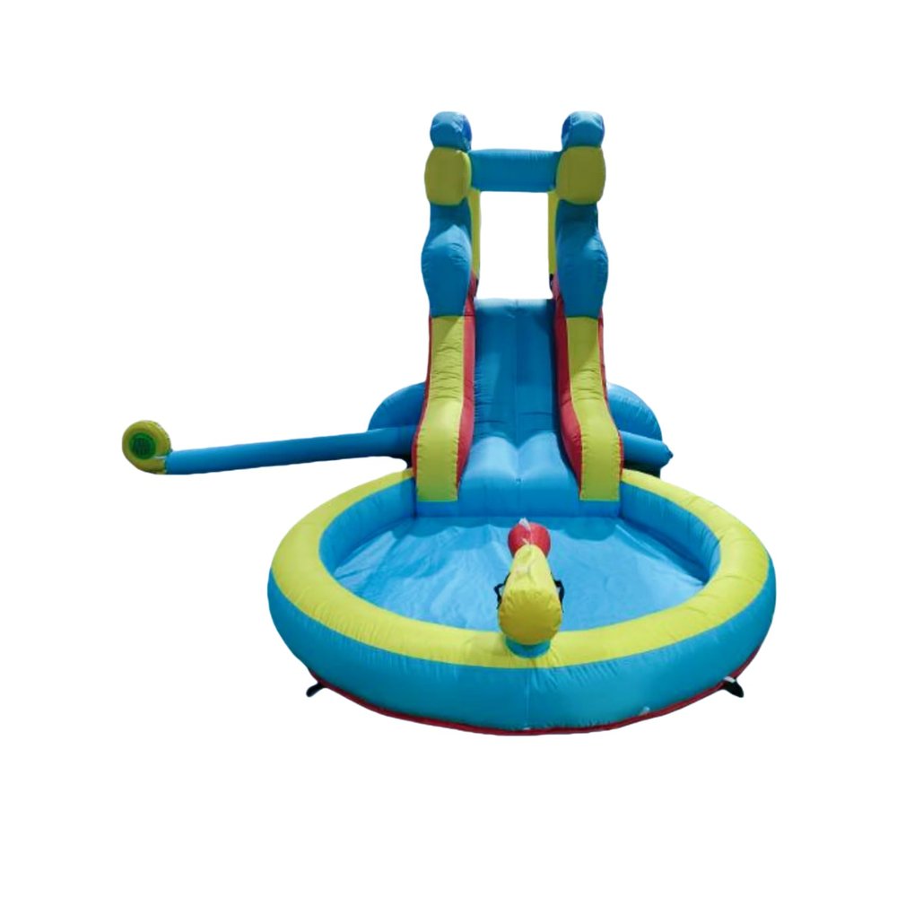 Ajvvf Inflatable Water Slide for Kids 5-in-1 Blow Up Bounce House with Long Slide, Climbing Wall, Splash Pool, Water Cannon, Spray Water Spout