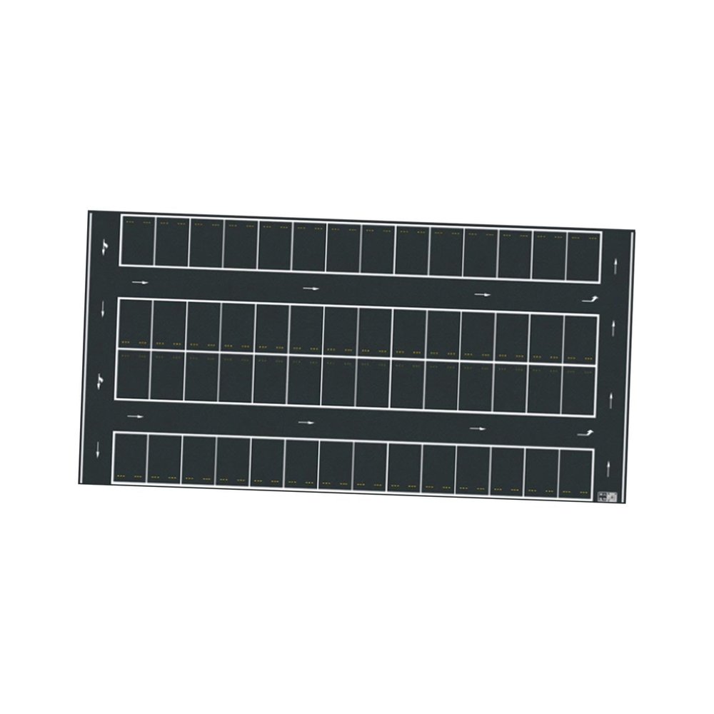 1/64 Scale Garage Play Mat - Rolled Up Desktop Parking Layout for Diecast Cars & Photography (Mini Vehicle Diorama)- Style D