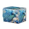 Tozisydi Peacock Floral Art for MTG Deck Box, 100+ Double Sleeved Card Storage Case, PU Leather Commander Deck Case for TCG Magic Yugioh, Magnetic Closure view 1