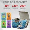 Tozisydi Peacock Floral Art for MTG Deck Box, 100+ Double Sleeved Card Storage Case, PU Leather Commander Deck Case for TCG Magic Yugioh, Magnetic Closure view 3