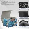 Tozisydi Peacock Floral Art for MTG Deck Box, 100+ Double Sleeved Card Storage Case, PU Leather Commander Deck Case for TCG Magic Yugioh, Magnetic Closure view 4
