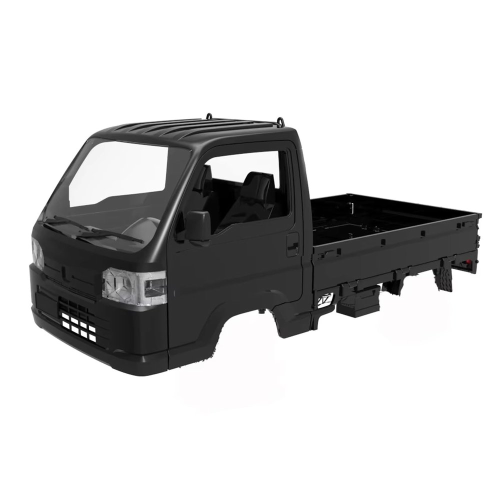 AQWBTYD Compatible with WPL D12 WL01 for LDRC LD1297 1/12 1/16 RC Car Upgrade Parts Spare Replacement Accessories Acty Truck Body Shell RC Car Part Accessories(Black)