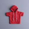 1/12 Scale Male Hooded Short Sleeved Sweatshirt for 6-inches Man Action Figure Body Doll, 1/6 Sporting Man Street Boys Action Figure Hooded Sweatshirt Clothing Costume (red) view 3