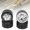 4Pcs 2.2 Inch Wheel Hubs Aluminum Alloy Wheel Hubs for 1/10 Remote Control RC Rock Crawler Car (Silver) view 3