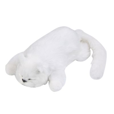 Guohetuk Electric Interactive Cat Toy Stuffed Animal Doll Robot Pet Function with PP for Kids Playing Storytelling Birthday, White