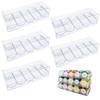 QCdeSoulBLV 5Pcs Clear Plastic Poker Chip Case with Lid Multi-Use Storage Display Case for Gambling Parties Home view 1