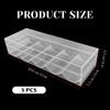 QCdeSoulBLV 5Pcs Clear Plastic Poker Chip Case with Lid Multi-Use Storage Display Case for Gambling Parties Home view 4