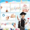 35 Pcs Graduation Candy Lei Graduation Leis with 10 Accessories 8 Graduation Card Mini Graduate Bear Stuffed Animals Hawaiian Flower Lei Honor 2 PE Tubing 10 Ribbons Sticky Dots for Graduation view 3